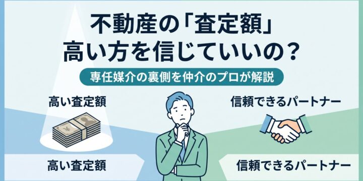 不動産の「査定額」、高い方を信じていいの？専任媒介の裏側を仲介のプロが解説