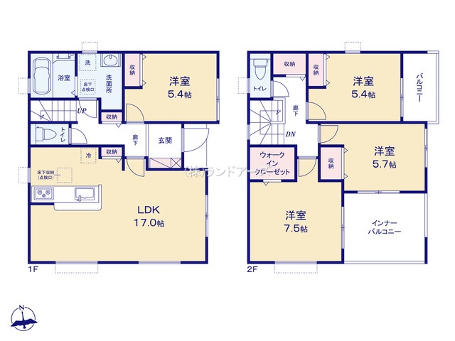 小牧市小木2丁目(戸建)03(建売・4LDK・3,480万円)の間取り図