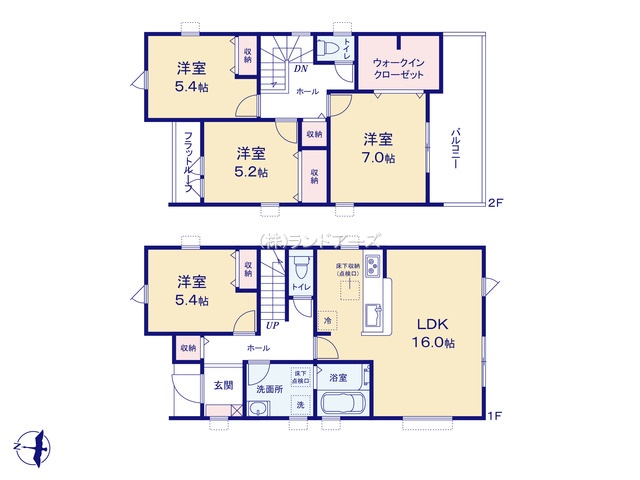 愛西市須依町(戸建)03(建売・4LDK・2,680万円)の間取り図