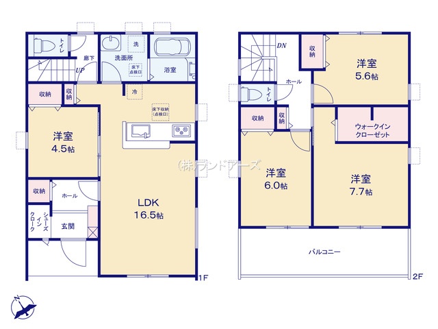 小牧市小木2丁目(戸建)02(建売・4LDK・3,480万円)の間取り図