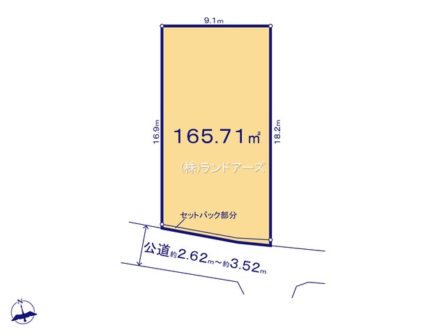 愛西市大井町浦田面(土地)06(・・980万円)の間取り図