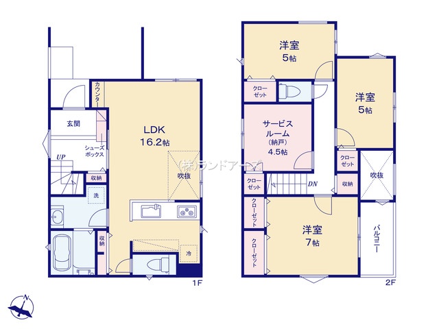 名古屋市瑞穂区井の元町2(建売・3SLDK (S)・4,690万円)の間取り図