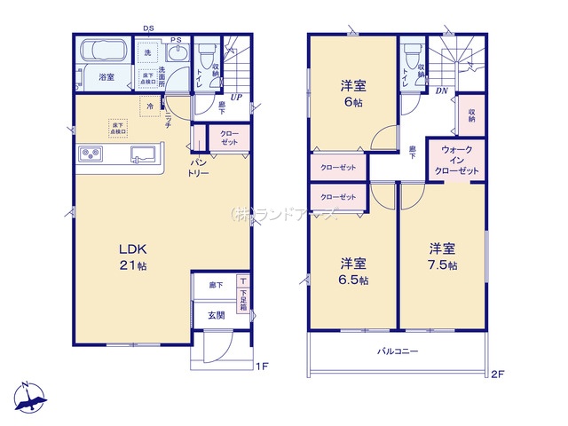 小牧市大字小松寺(戸建)02(建売・3LDK・3,490万円)の間取り図