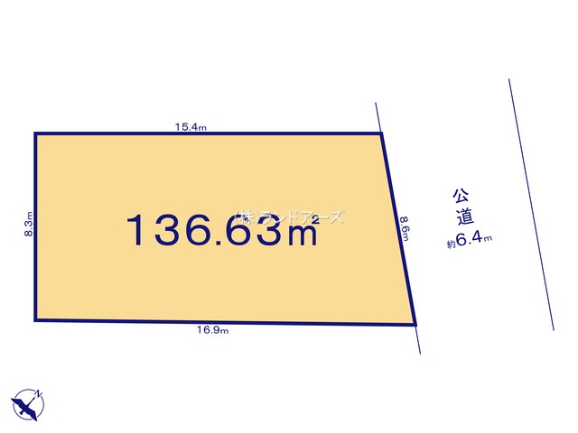 岡崎市美合町字入込（土地）06（・・2,349万円）の間取り図
