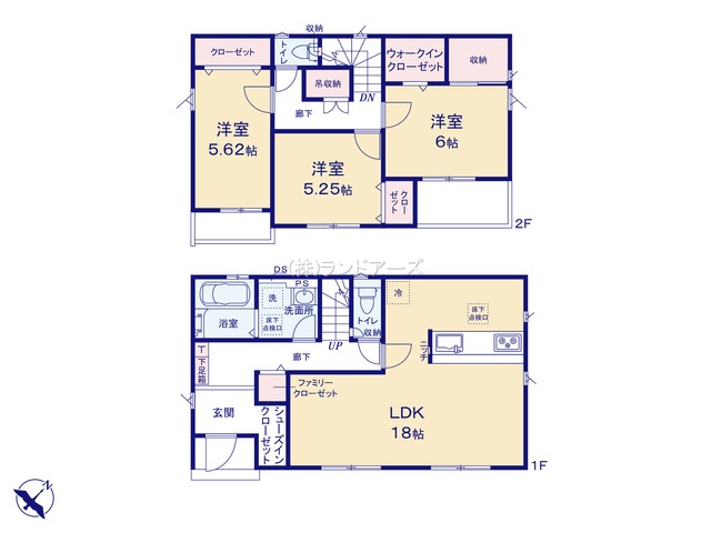 愛知郡東郷町御岳1丁目(戸建)01(建売・3LDK・3,380万円)の間取り図