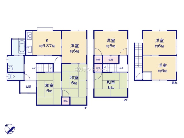 知多郡武豊町大字冨貴字外面（中古戸建・・1,049万円）の間取り図