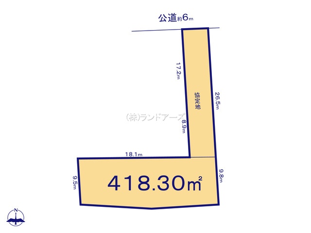 小牧市大字南外山(土地)B(・・3,580万円)の間取り図