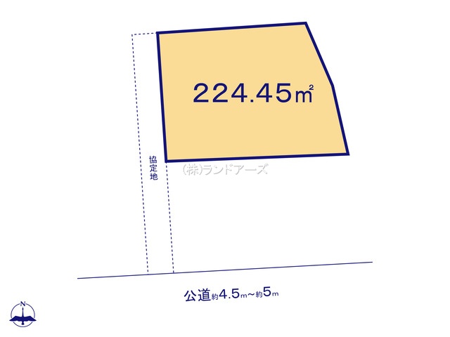 常滑市神明町1丁目(土地)B(・・1,198万円)の間取り図