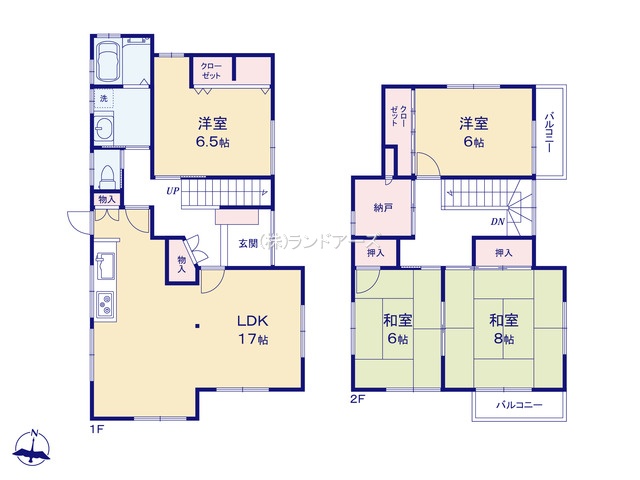 名古屋市天白区平針南3丁目（中古戸建・・3,698万円）の間取り図