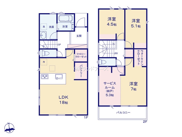 名古屋市港区本宮町2丁目（戸建）03（建売・3LDK・3,499万円）の間取り図