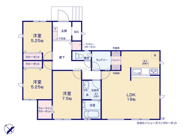 知多市南巽が丘1丁目(戸建)01の間取り図