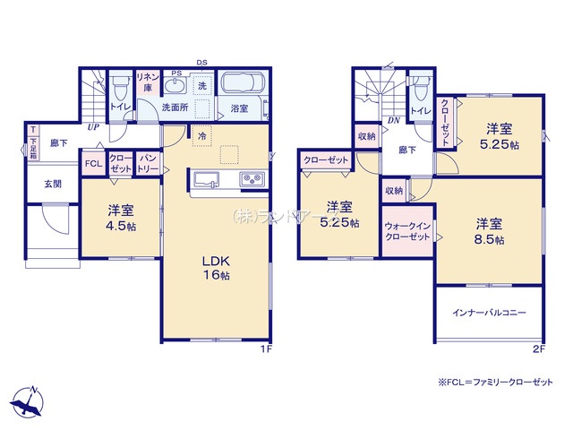 知多市八幡字深山口（戸建）01（建売・4LDK・3,122万円）の間取り図