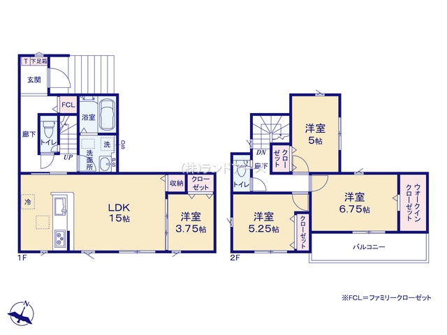 知多市八幡字深山口（戸建）02（建売・4LDK・2,822万円）の間取り図