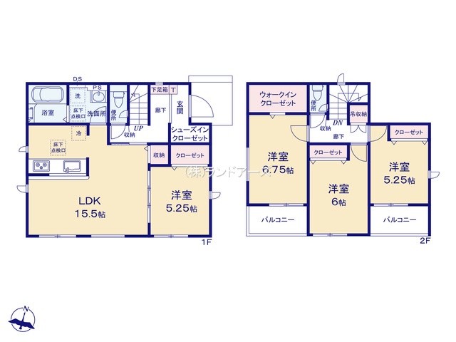 名古屋市守山区大字上志段味字東谷（戸建）04（建売・4LDK・2,794万円）の間取り図