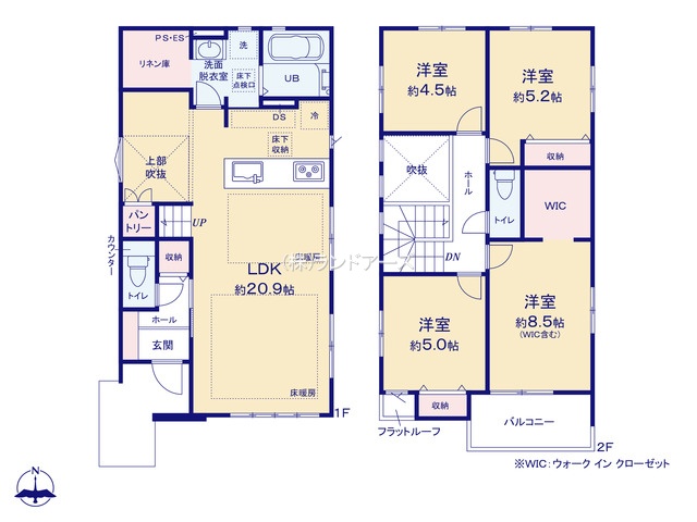 名古屋市中村区諏訪町2(建売・4LDK・4,299万円)の間取り図