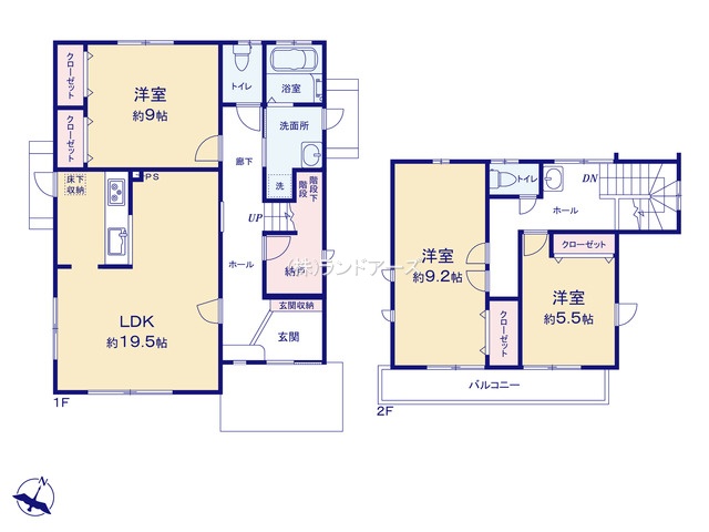 名古屋市緑区大高台(中古戸建)(中古戸建・3LDK・4,999万円)の間取り図