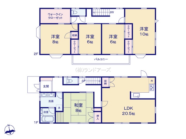 尾張旭市平子町西の間取り図