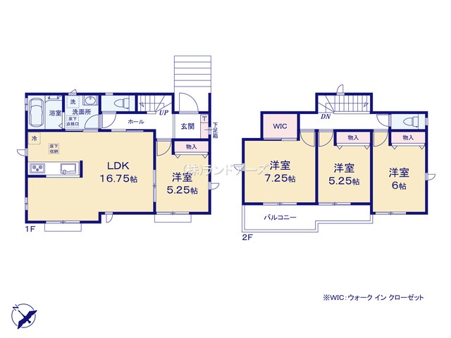 知多市新知字南新生（戸建）B（建売・4LDK・3,090万円）の間取り図