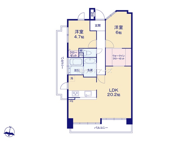 コンセール猪子石原（・・1,798万円）の間取り図