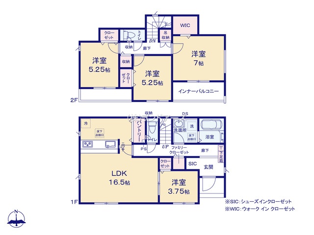 名古屋市中川区一色新町Ⅲ2(建売・4LDK・3,180万円)の間取り図