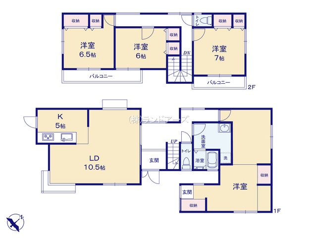 名古屋市緑区武路町（中古戸建・5LDK・3,449万円）の間取り図