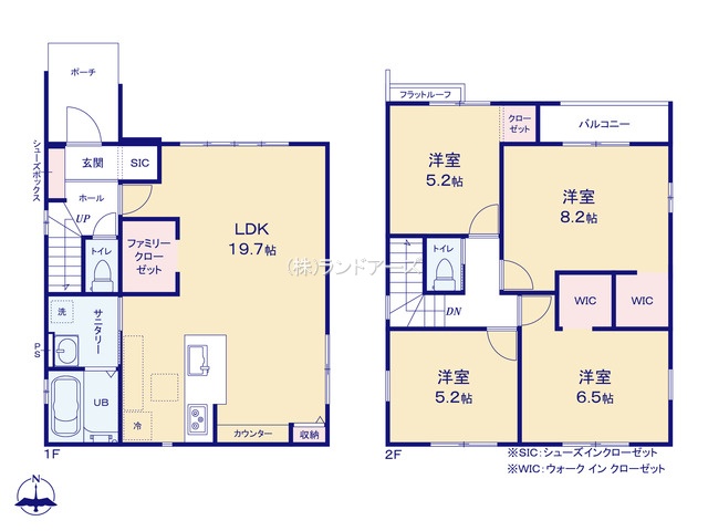 尾張旭市旭ケ丘町旭ケ丘(戸建)01(建売・4LDK・3,599万円)の間取り図