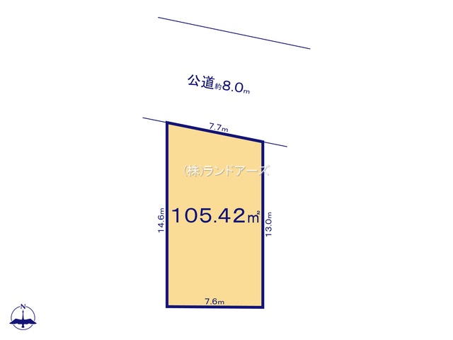 名古屋市千種区宮根台1丁目（土地）01の間取り図