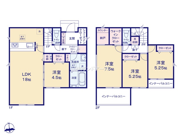 弥富市五之三川平3丁目（戸建）01（建売・4LDK・2,780万円）の間取り図
