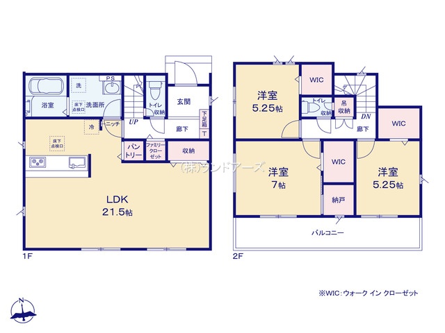 弥富市五之三川平3丁目（戸建）02（建売・3LDK・2,680万円）の間取り図