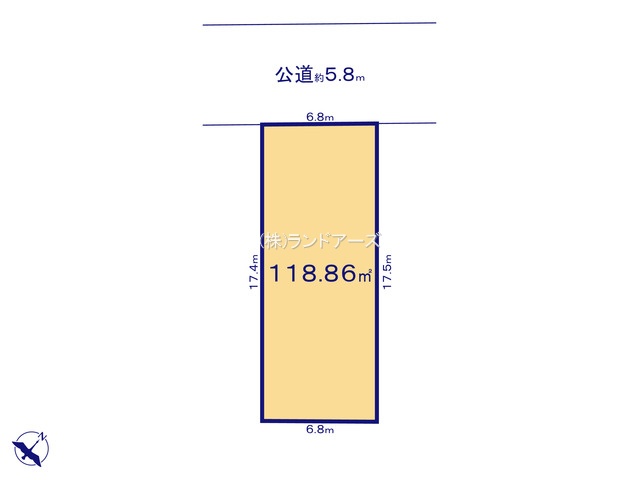 岡崎市美合町字入込（土地）03（・・2,199万円）の間取り図