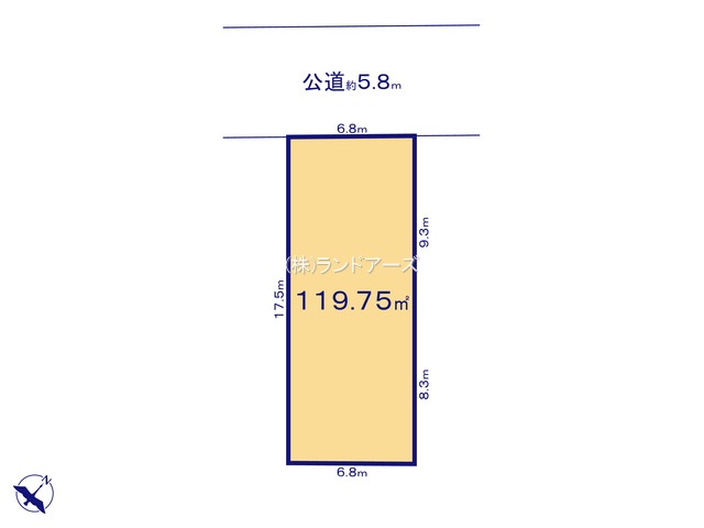 岡崎市美合町字入込（土地）04（・・2,199万円）の間取り図