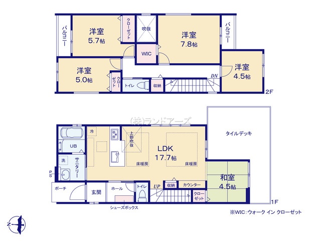 名古屋市名東区猪高台2丁目（戸建）01の間取り図