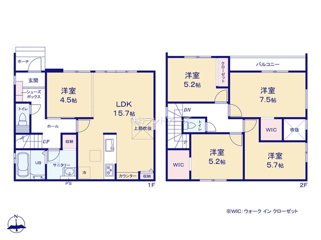 名古屋市南区白水町（戸建）01（建売・4LDK・3,999万円）の間取り図