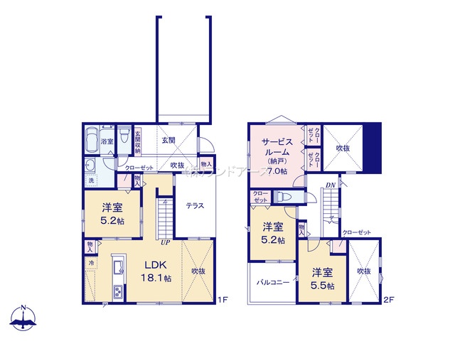 名古屋市中村区岩塚町字城前(戸建)01(建売・3SLDK・4,190万円)の間取り図