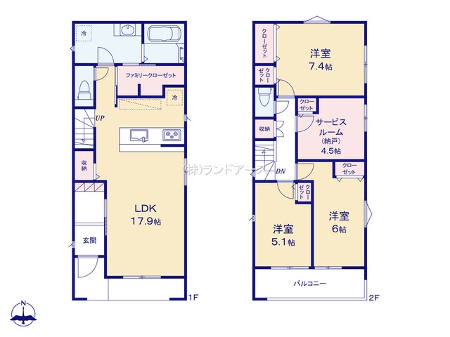 名古屋市中川区広田町3丁目(戸建)03(建売・3SLDK・4,490万円)の間取り図