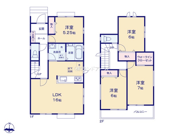 あま市七宝町鯰橋7丁目（戸建）A（建売・4LDK・2,790万円）の間取り図