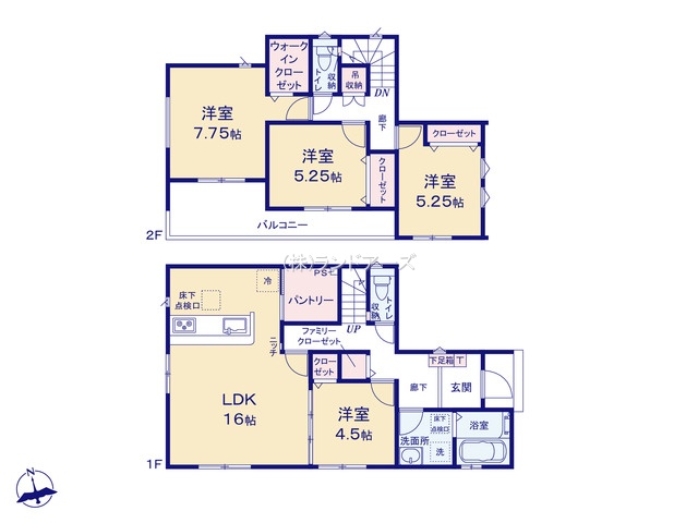 名古屋市緑区大高町字常世島（戸建）02（建売・4LDK・3,980万円）の間取り図