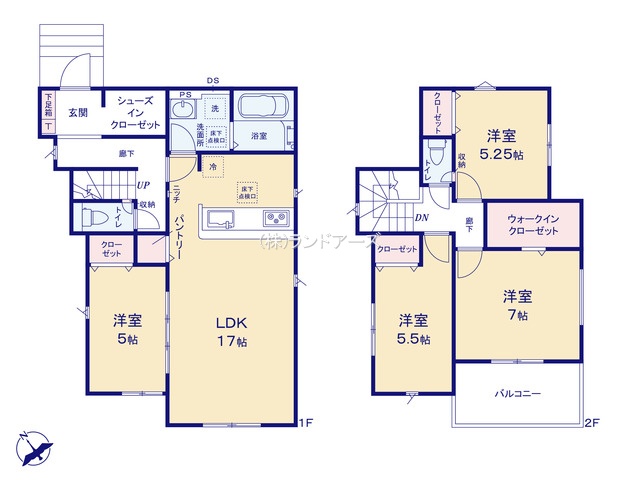 知多市寺本新町2丁目(戸建)01の間取り図