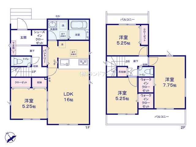 知多市寺本新町2丁目(戸建)02の間取り図