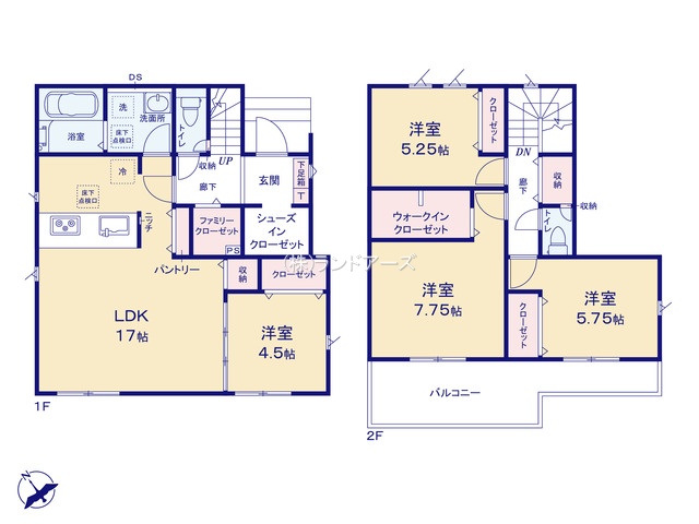 知多市寺本新町2丁目（戸建）04（建売・4LDK・3,592万円）の間取り図