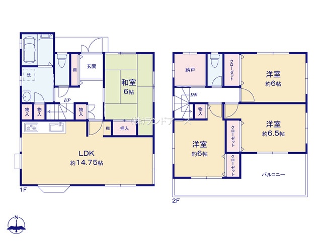 知多市巽が丘1丁目の間取り図