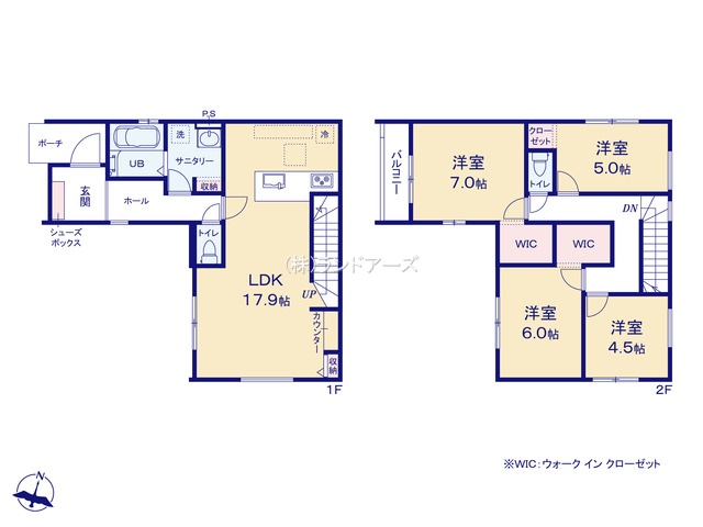 名古屋市港区十一屋3丁目（戸建）03（建売・4LDK・3,499万円）の間取り図