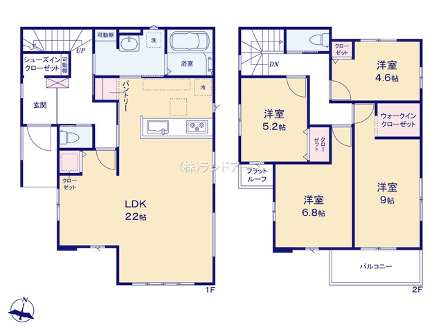 名古屋市南区六条町4丁目（戸建）01（建売・4LDK・4,899万円）の間取り図