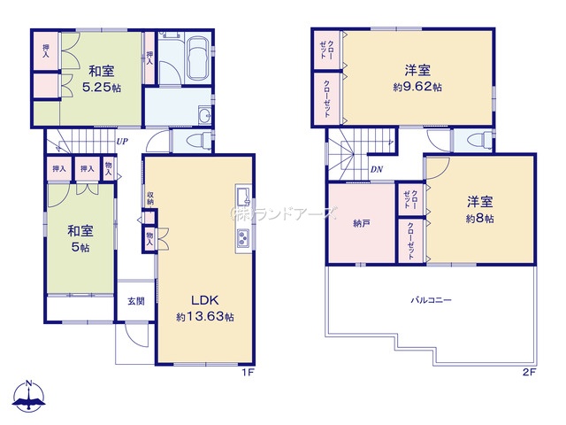 海部郡大治町大字西條字高場(中古戸建・・2,299万円)の間取り図