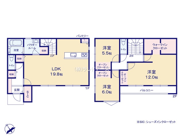 半田市平地町4丁目（戸建）（建売・3LDK・3,590万円）の間取り図