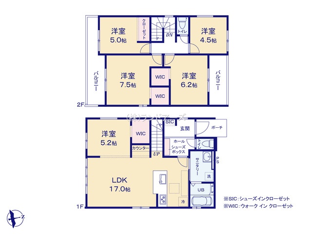 名古屋市守山区脇田町（戸建）01の間取り図