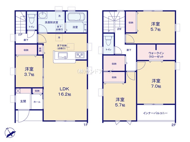 あま市七宝町鷹居3丁目（戸建）03（建売・4LDK・2,780万円）の間取り図
