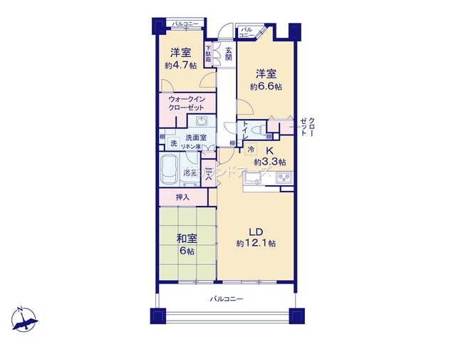ユニーブル岩崎台スクエアの間取り図