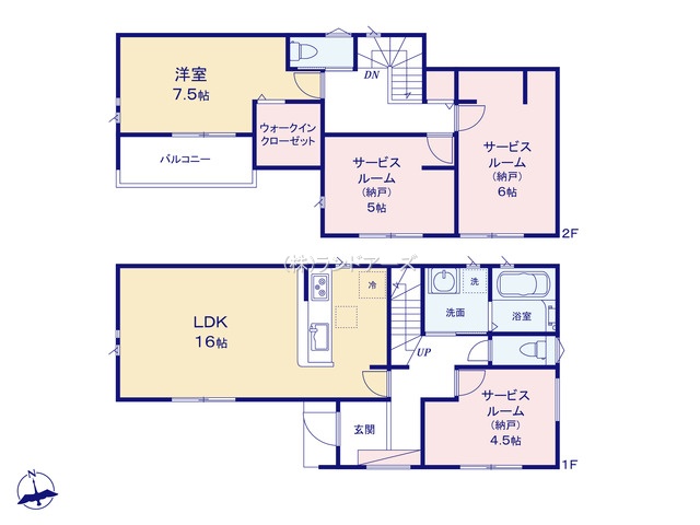 瀬戸市ひまわり台3丁目（戸建）02（建売・1SLDK・2,990万円）の間取り図